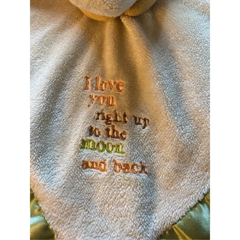 Guess how much I love you brown bunny fleece lovey, blanket 10 x I0